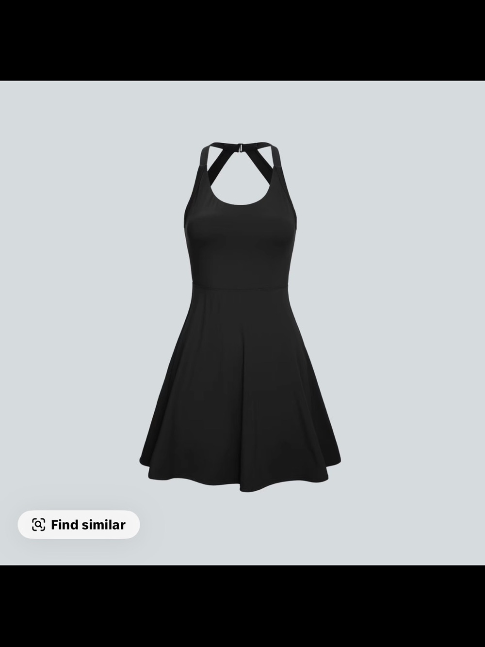 HALARA Black Cross-Back Active Dress
